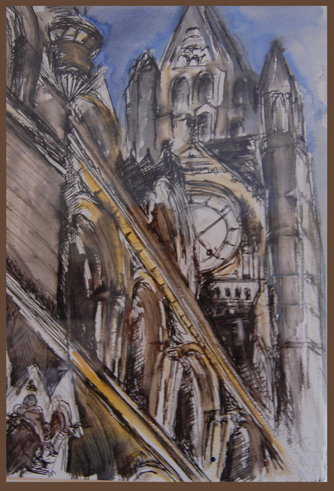 Architectural Illustrations - Manchester Town Hall